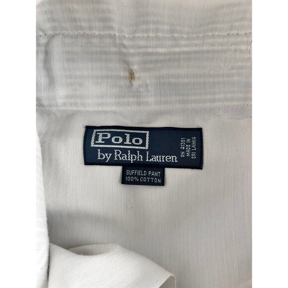 VTG Polo by Ralph Lauren Striped Seersucker Suffield Chino Pants 36x30 - Picture 9 of 11